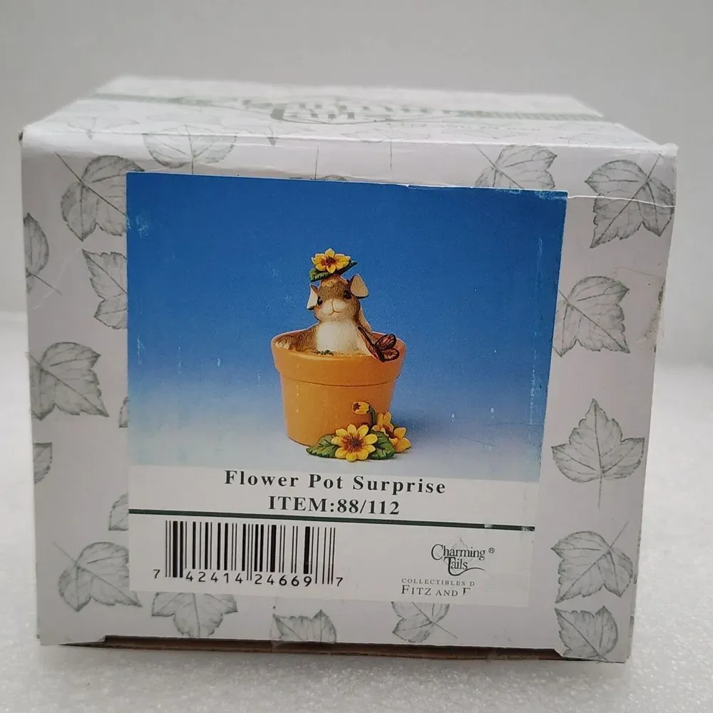 Charming Tails Fitz and‎ Floyd Flower Pot Surprise 88/112 Figurine